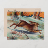 December Rabbit Briefkaart (Voorkant / Achterkant)