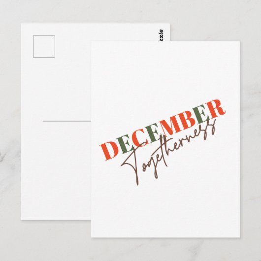 December: Samen vieren van het seizoen Briefkaart (Voorkant / Achterkant)