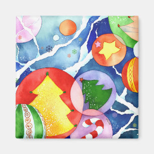 December - sierboeken: kerstmagneet magneet