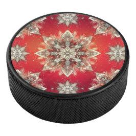 December Snowflakes  Hockey Puck