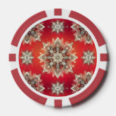 December Snowflakes  Poker Chips (Voorkant)