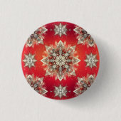 December Snowflakes  Ronde Button 3,2 Cm (Voorkant)