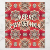 December Snowflakes  Wijn Etiket (Enkel label)