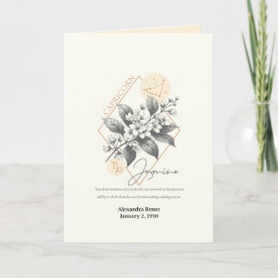 December tot januari Geboorte Bloem Aangepaste Ver Kaart