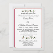 December Vakantie Winter formele bruiloft uitnodig Kaart (Voorkant)