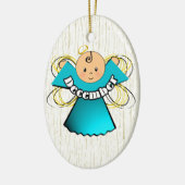 December Verjaardag Angel Keramisch Ornament (Links)