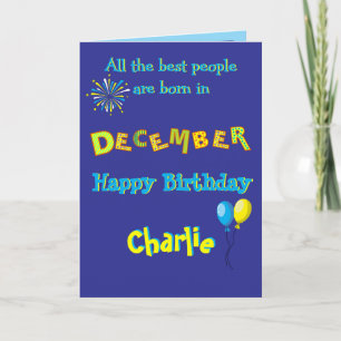 December Verjaardagskaart Vouwkaart Kaart