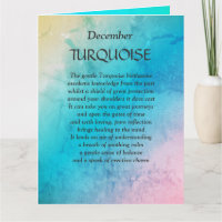 December - verjaardagssteen Turquoise Greeting