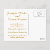 December Wedding Save the Date Aankondiging Briefkaart (Achterkant)
