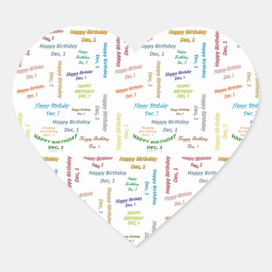 Décembre 1 Sticker Anniversaire (Devant)