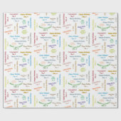 Décembre, 4 Anniversaire Papier cadeau d'enveloppe (Plat)