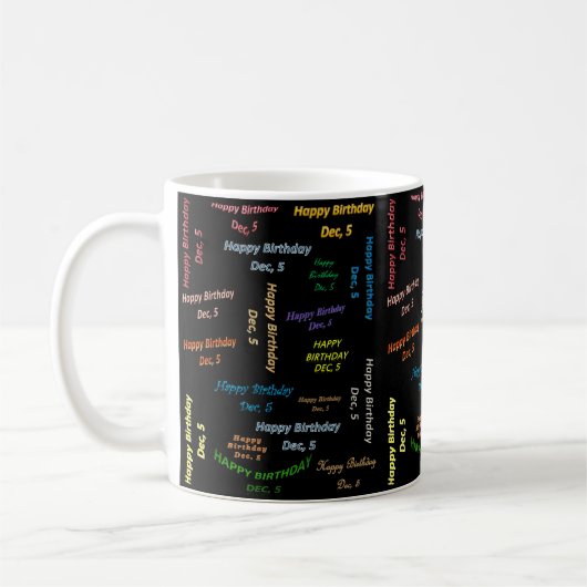 Décembre 5 Anniversaire Mug (Gauche)
