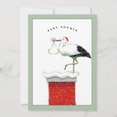 Décembre Baby shower de Noël Invitation (Devant)