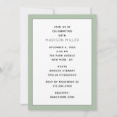 Décembre Baby shower de Noël Invitation (Dos)