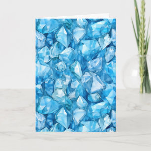 Décembre Birthstone Blue Topaz Carte d'anniversair