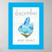 Décembre Birthstone Blue Topaz Poster (Devant)