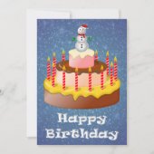 Décembre Carte d'anniversaire (Devant)