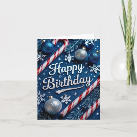 Décembre Carte d'anniversaire, carte d'anniversair (Devant)