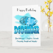 Décembre Carte de voeux Birthstone (Fleur jaune)