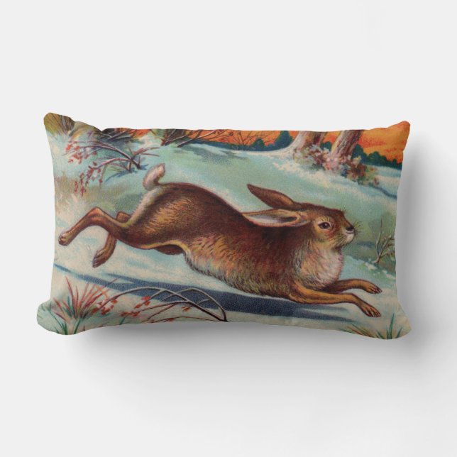 Décembre Coussin Lumbar Rabbit (Recto)