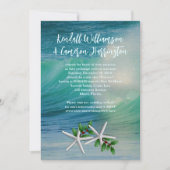 Décembre Croisière Mariage Starfish Invitations (Devant)