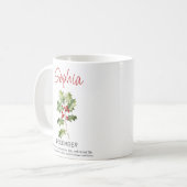Décembre Fleur de naissance personnalisée Mug (Devant gauche)