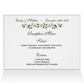 Décembre Mariage de vacances Menu et Numéro de tab (Intérieur Horizontal (haut))