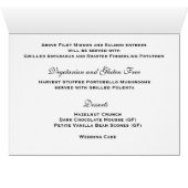 Décembre Mariage de vacances Menu et Numéro de tab (Intérieur Horizontal (Bas))