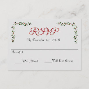 Décembre Mariage Fête RSVP Réponse ou réponse