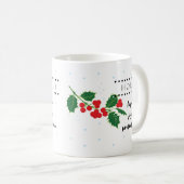 Décembre Mug Fleur de naissance avec sens Fleur (Devant droit)
