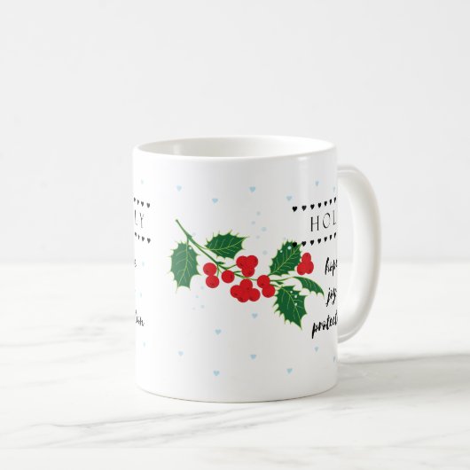 Décembre Mug Fleur de naissance avec sens Fleur (Devant droit)
