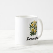 Décembre Mug Fleur de naissance, Mug Fleur d'anniv (Devant droit)