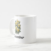Décembre Mug Fleur de naissance, Mug Fleur d'anniv (Devant gauche)
