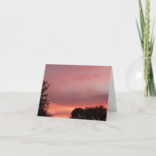 Décembre Red Dawn sur une carte blanche (Devant)