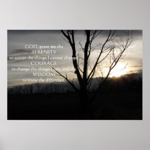 Décembre Soirée en Pa Serenity Prayer Poster