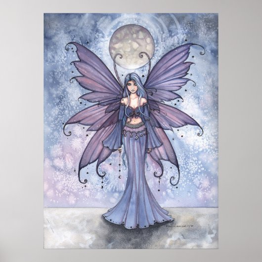 Décembre sur Blue Fairy Poster par Molly Harrison (Devant)
