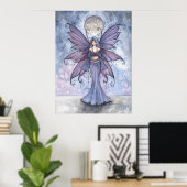 Décembre sur Blue Fairy Poster par Molly Harrison (Bureau à domicile)