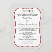 Décembre Vacances Mariage Invitation traditionnell (Devant / Derrière)