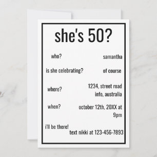 Decennia grappige eenvoudige 'Birthday'-minimalist Kaart