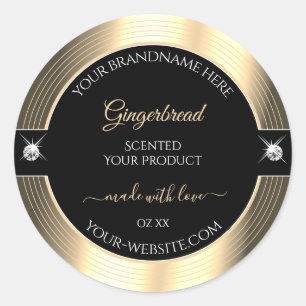 Decent Black Golden Shiny Brilliants Product Label