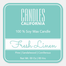 Decent Plain Lichtblauw Product Verpakkingslabels Vierkante Sticker