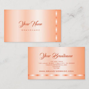 Decent Shimmery Pastel Peach Sinaasappel Decoratie Visitekaartje