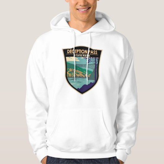Deceptapas State Park Bridge Washington Badge Hoodie (Voorkant)