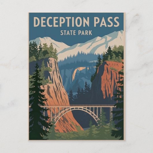 Deception Pass State Park Briefkaart (Voorkant)