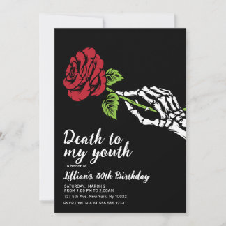 Décès à mon invitation anniversaire de jeunesse