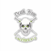 Décès à partir de vaccins Sticker en vinyle coupé (Devant)