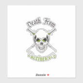 Décès à partir de vaccins Sticker en vinyle coupé (Feuille)