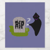 Décès dans le cimetière Étiquettes de la bouteille (Étiquettes simples)