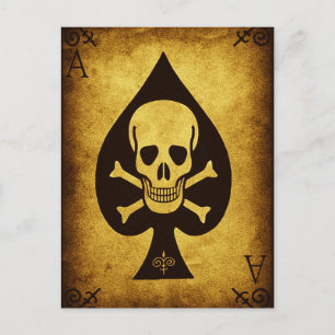 décès de la carte postale de pique