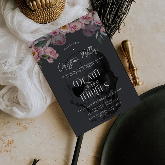 Décès de ses trente 40e anniversaire Invitation